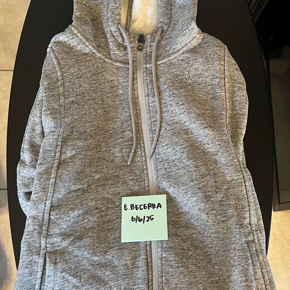 Figs Gray Zip-Up Hoodie Sweatshirt